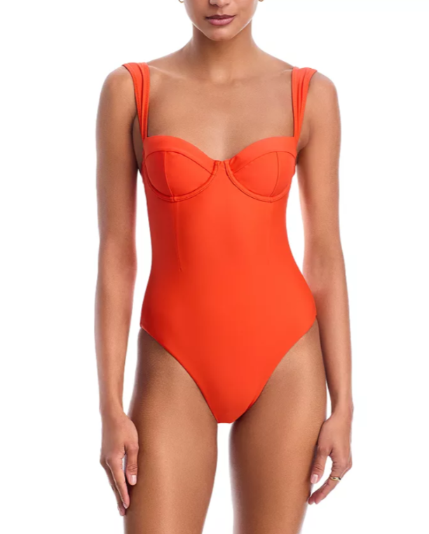 SIMKHAI Kyle Bustier One Piece Swimsuit MSRP $195
