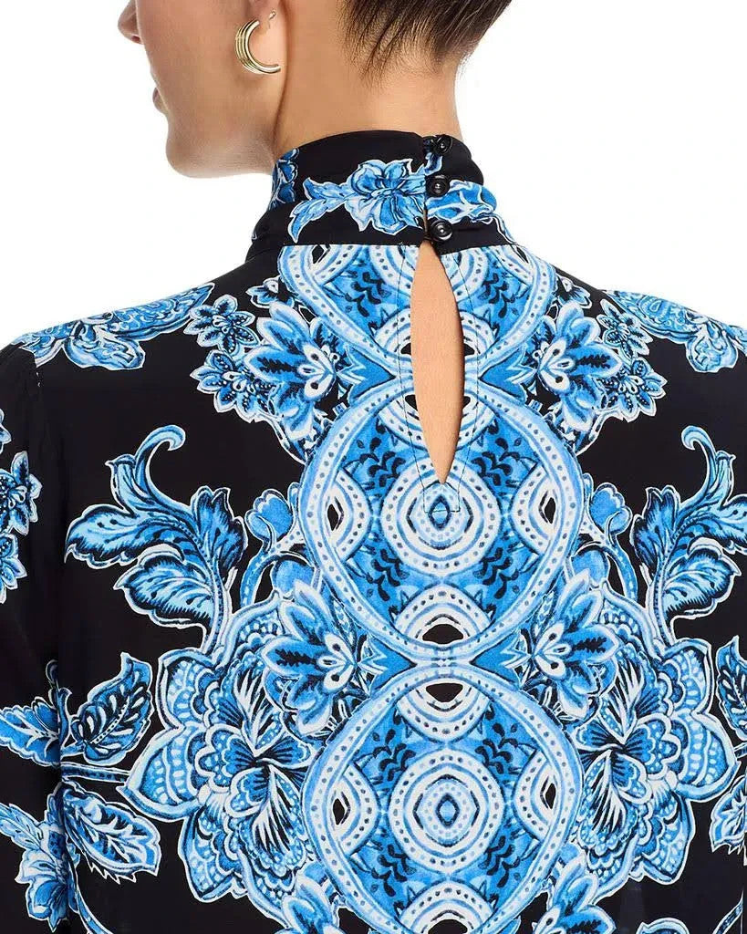 Elie Tahari The Skylar Printed Blouse MSRP $325