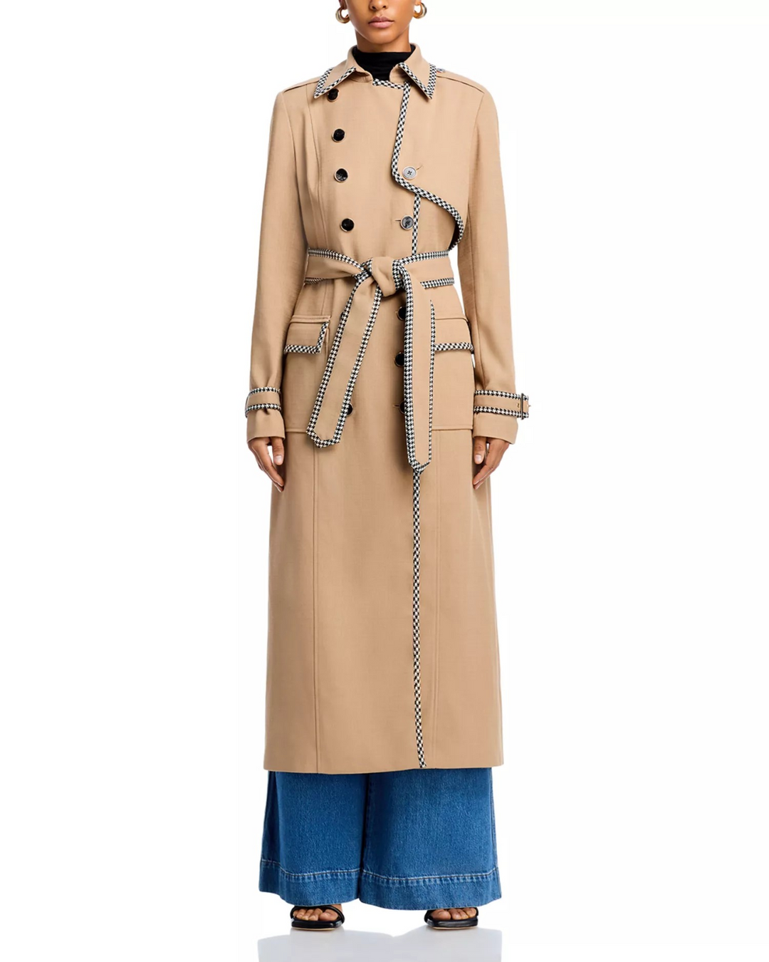 TOCCIN Aria Double Breasted Gabardine Coat MSRP $795