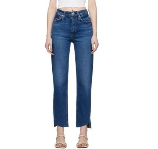rag & bone Harlow Straight-Leg Step Hem Jeans MSRP $195