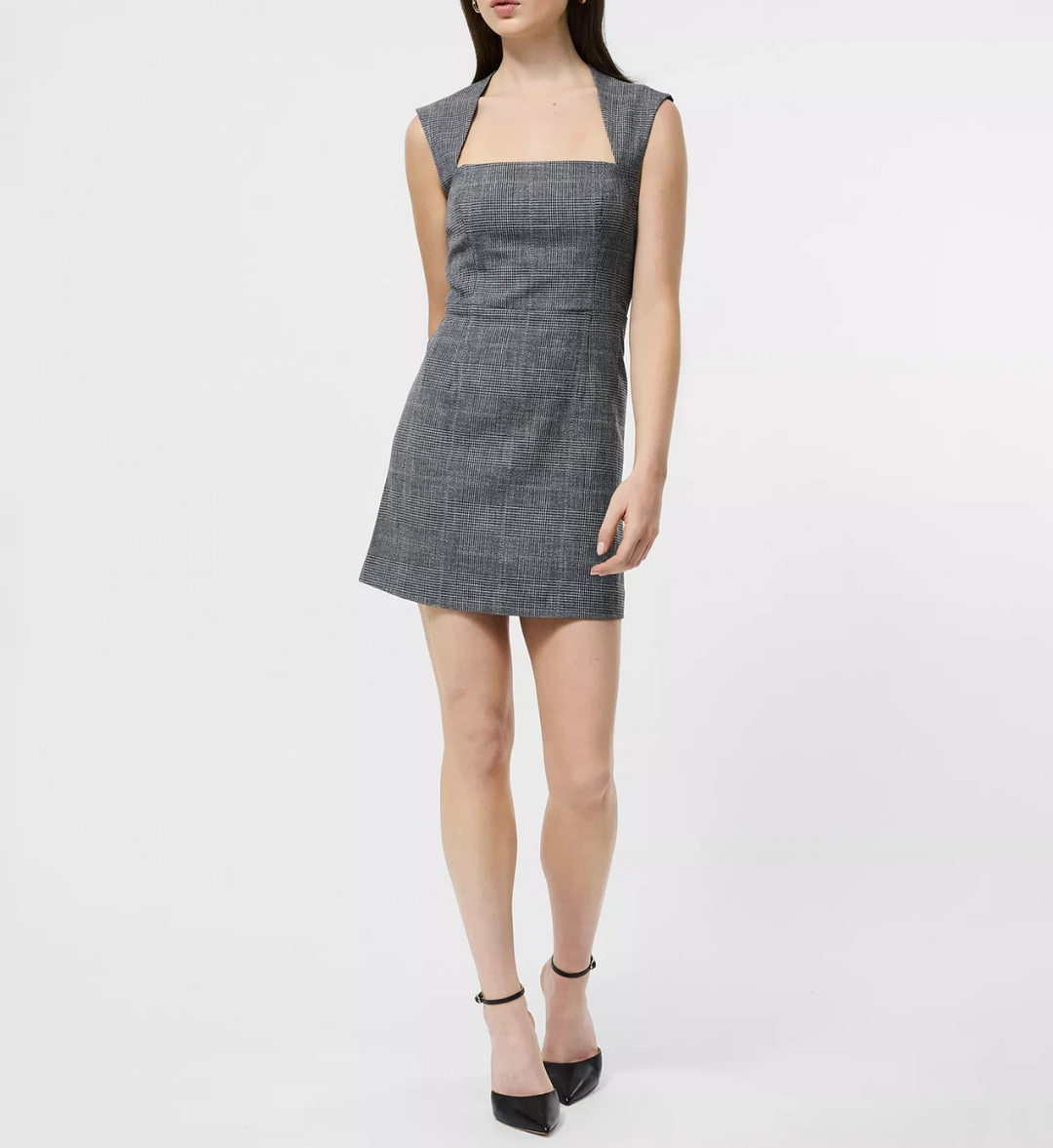French Connection Women's Plaid Mini Dress MSRP $148