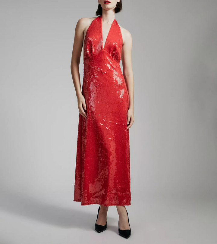 Bardot Women's Freja Sequined Midi Dress MSRP $179