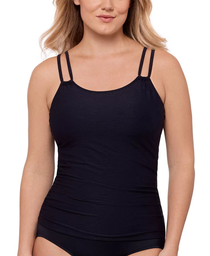 Swim Solutions Women's Tunnel Tankini Top MSRP $58