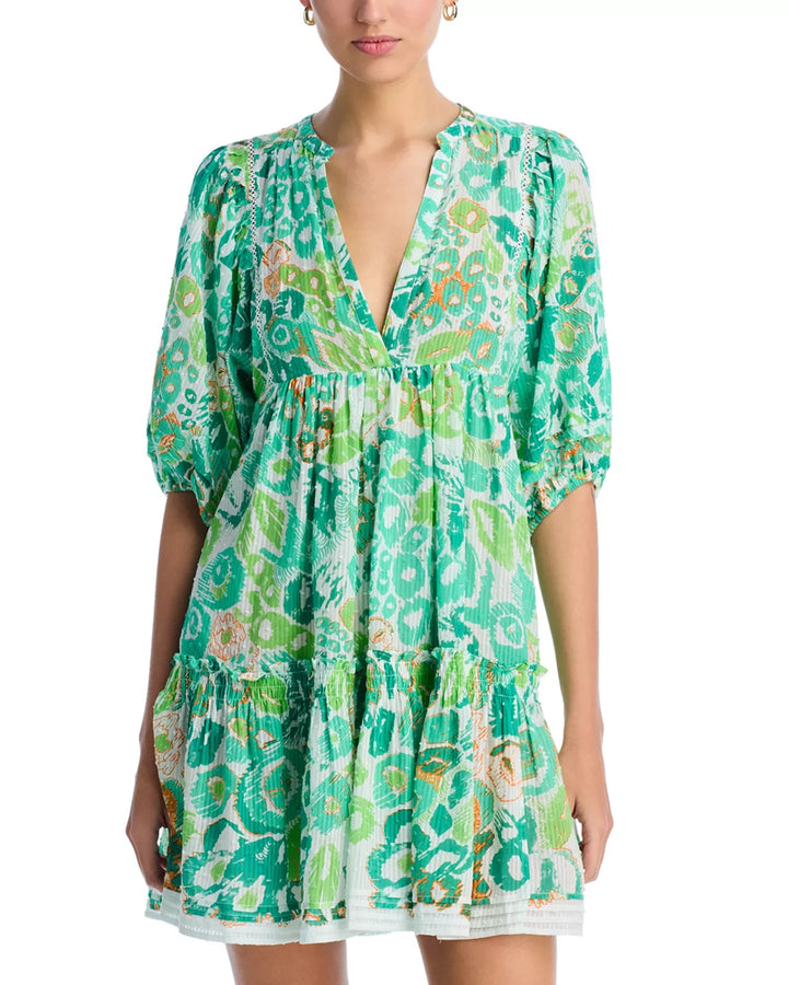 Poupette St. Barth Aria Empire Waist Mini Dress MSRP $340