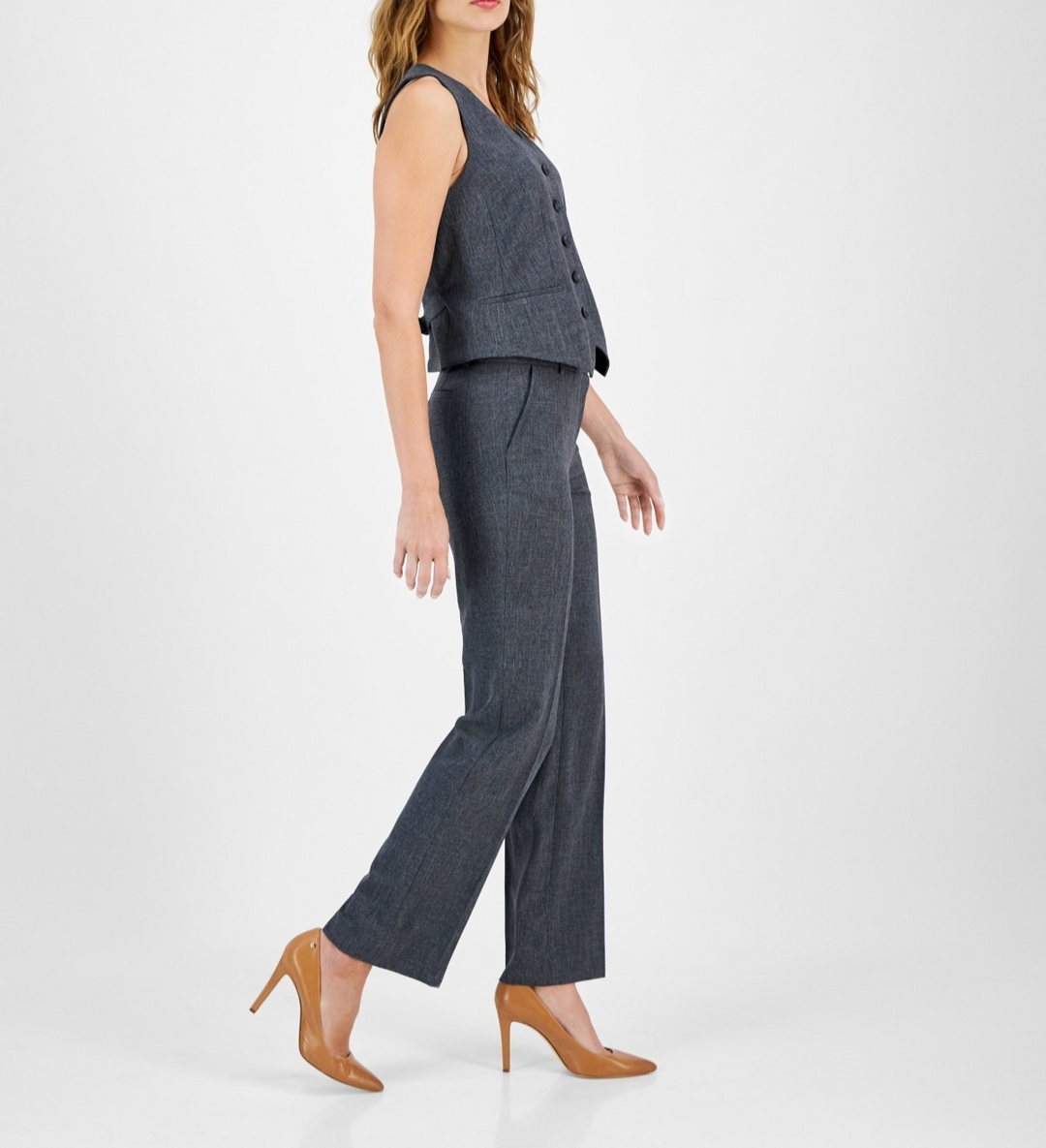 Anne Klein High-Rise Straight-Leg Pants MSRP $99