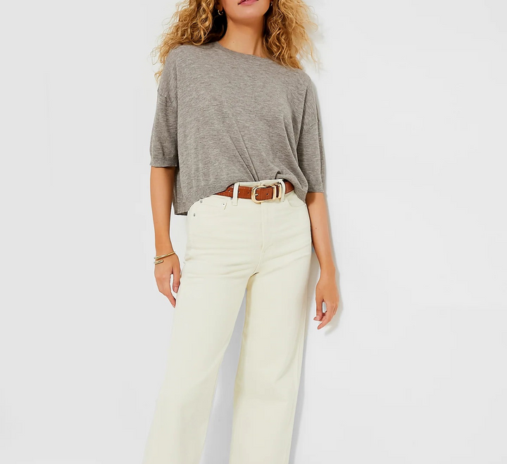 Vanessa Bruno Taupe Deliah Knit Top MSRP $245