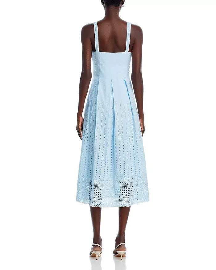French Connection Abana Eyelet Midi Dress  MSRP $138