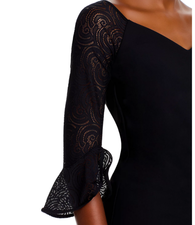 Chiara Boni La Petite Robe Saffy Lace Sleeve Top MSRP $395