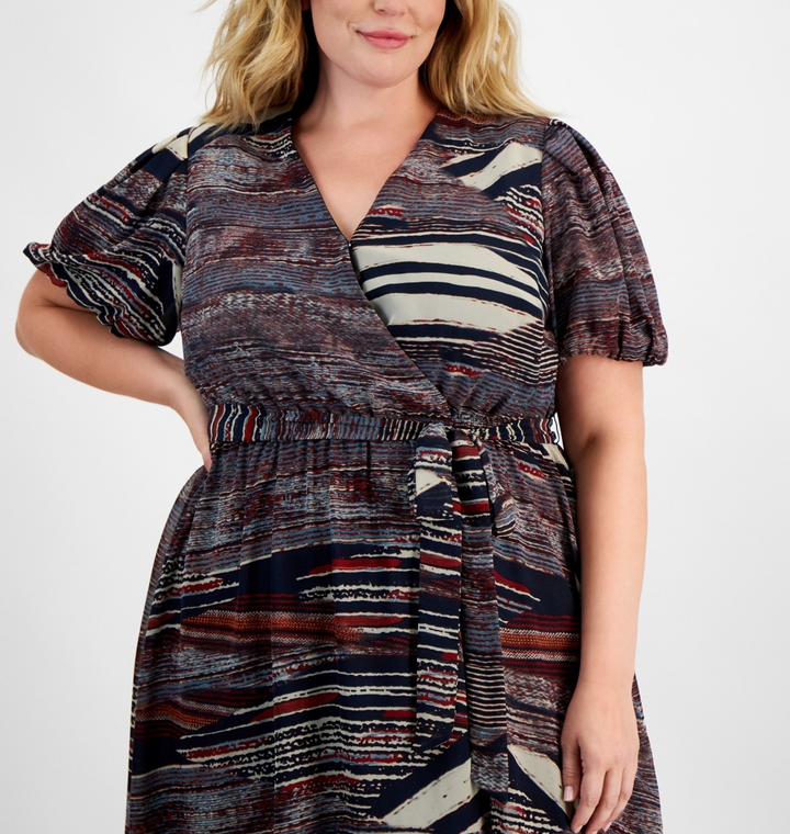 Robbie Bee Plus Size Surplice Maxi Dress MSRP $89