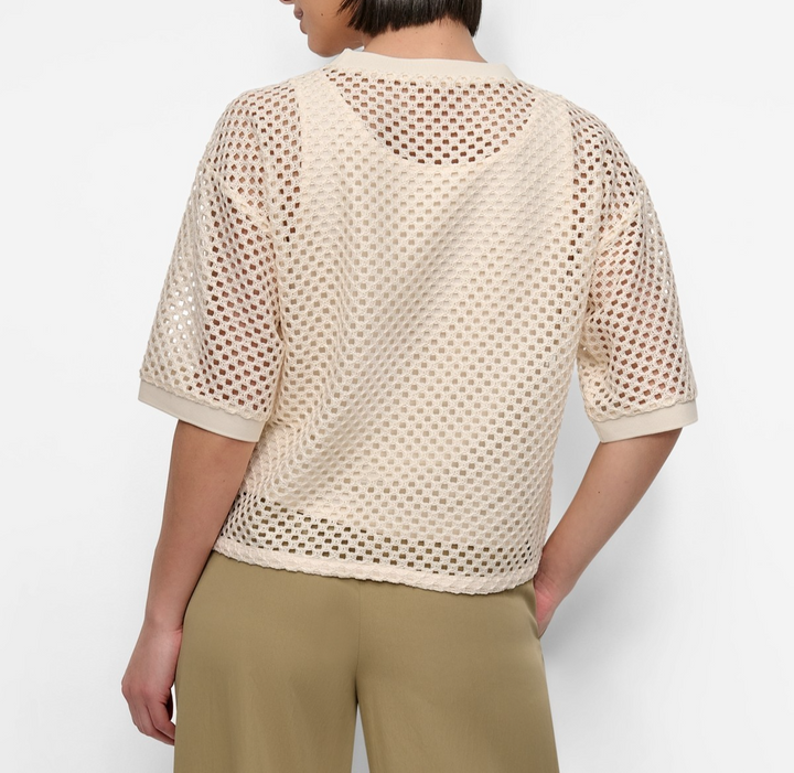 DKNY Women's Crochet Knit Top MSRP $79