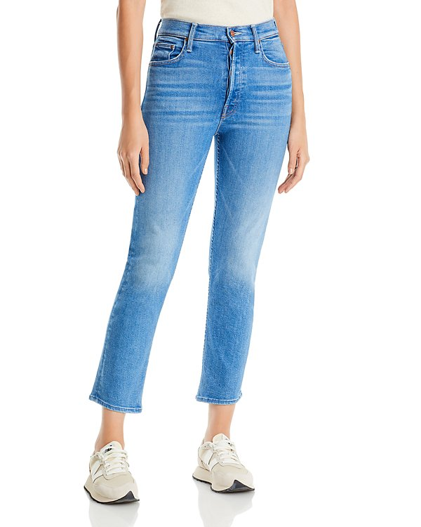 MOTHER The Tomcat High Rise Cropped Straight Leg Jeans MSRP $228