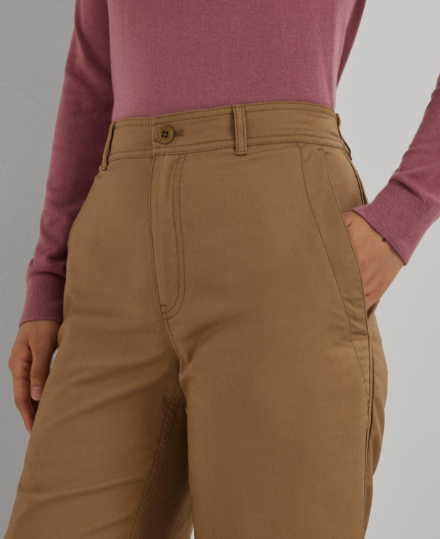 Lauren Ralph Lauren Canvas Wide-Leg Pants MSRP $165