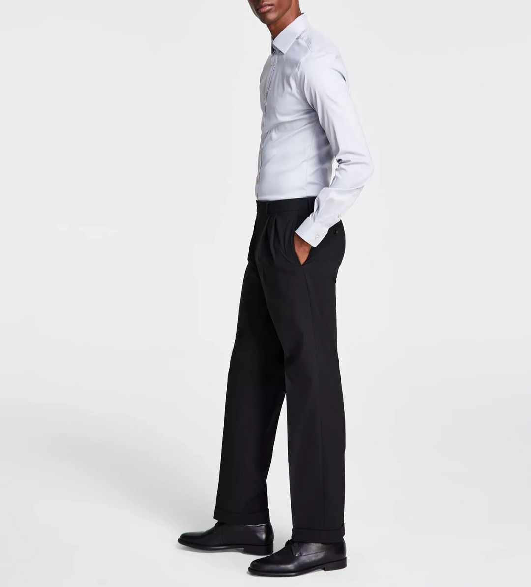 Michael Kors Men's Pleated Solid Classic Fit Pants MSRP $95