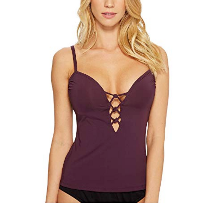 Bleu by Rod Beattie Plunge Push-Up Tankini Top