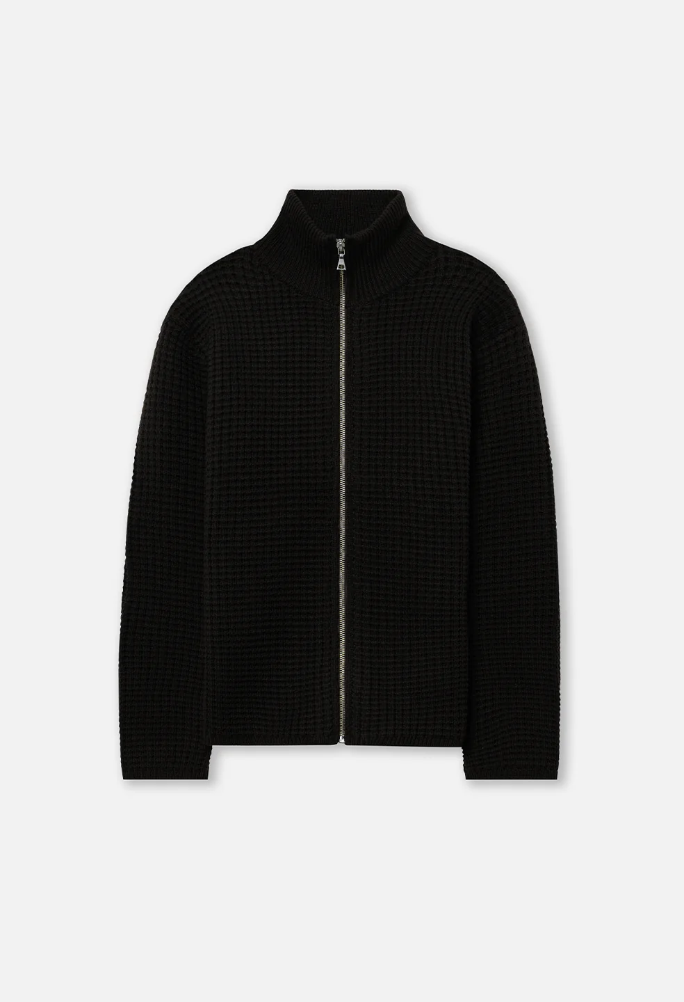 John Elliott Wool Waffle Knit Full-Zip MSRP $498