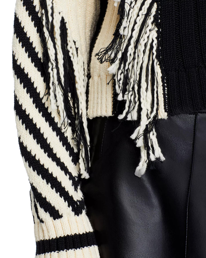MOTHER The Jumper Slice Crewneck Cable Knit Sweater MSRP $450