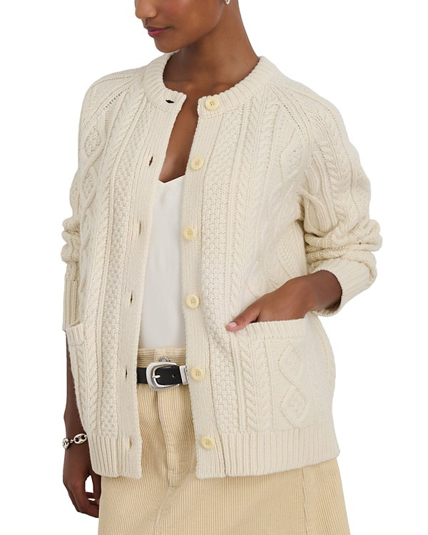 Alec Mill Agnes Cable Knit Cardigan MSRP $235