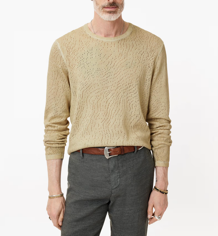 John Varvatos Camden Mesh Stitch Crew Sweater MSRP $228