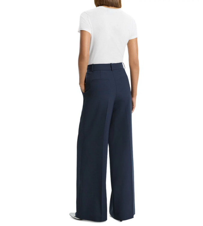 Theory High Waist Wide Leg Trousers MSRP $325