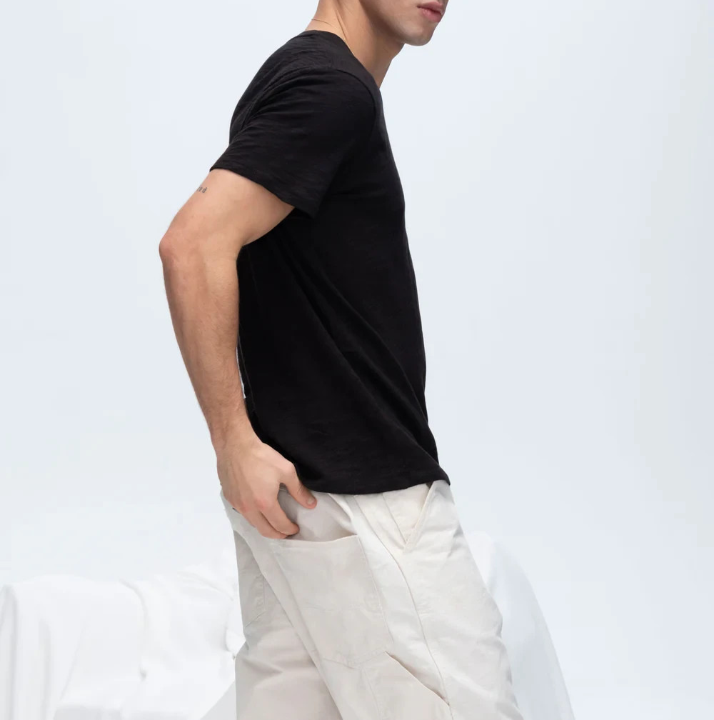 ATM Men's Slub Jersey V-Neck Tee MSRP $85