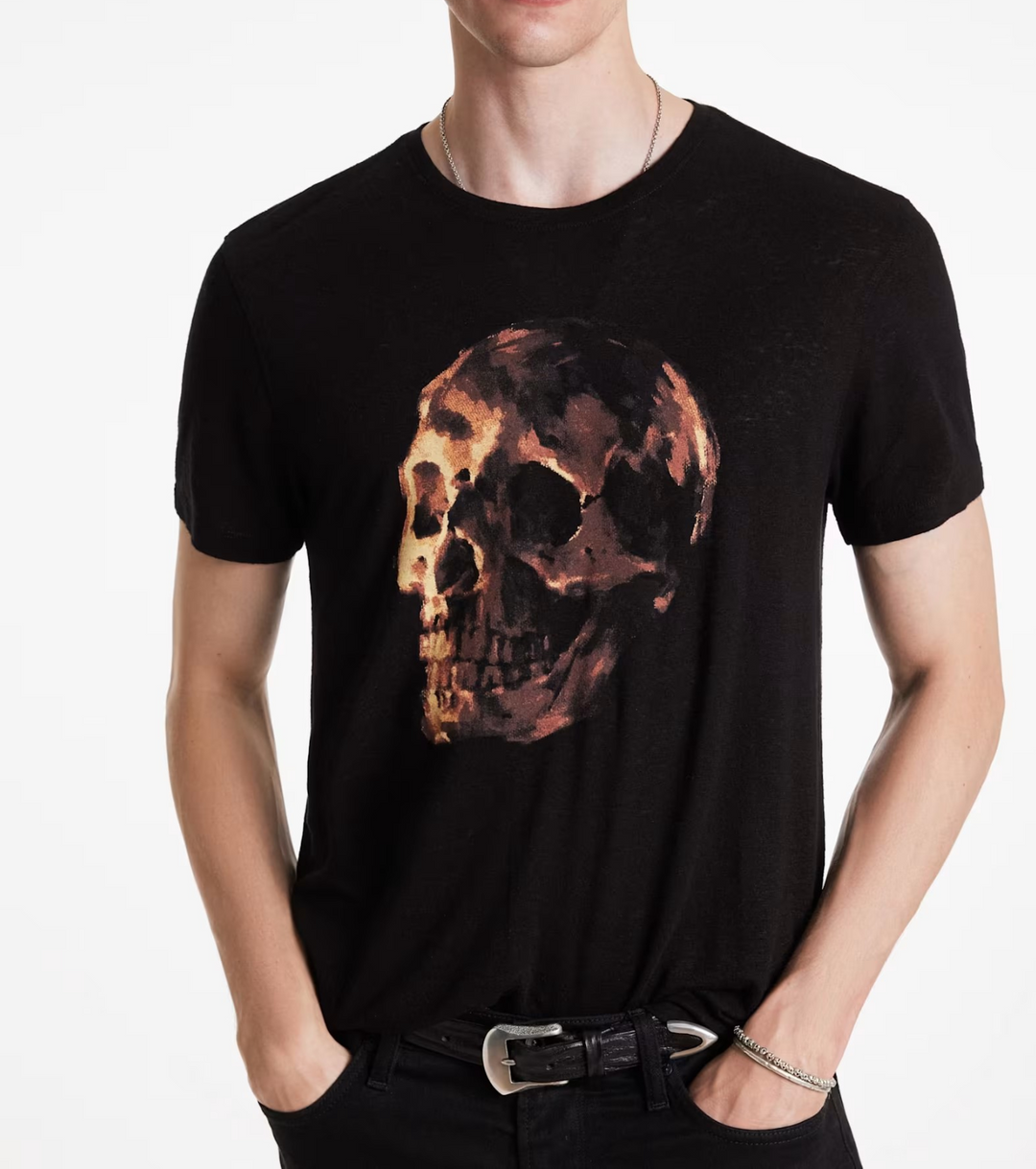 John Varvatos Oil Skull Tee MSRP $148