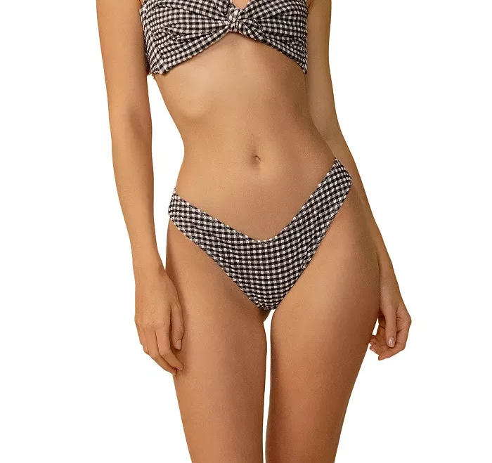 Montce Lulu Gingham Bikini Bottom MSRP $96