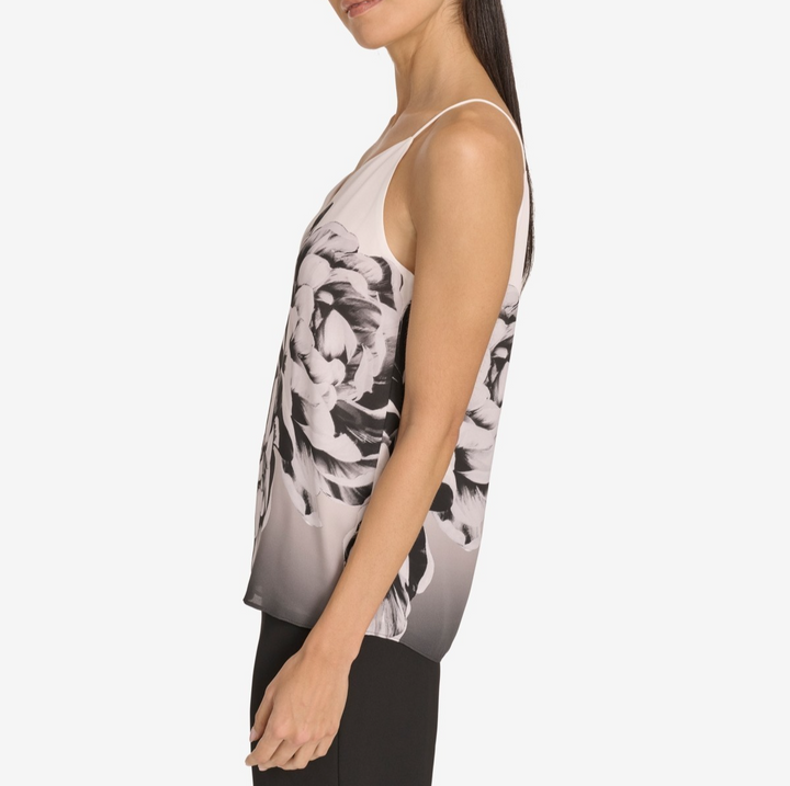 Calvin Klein Women's Floral Print V-Neck Camisole MSRP $59