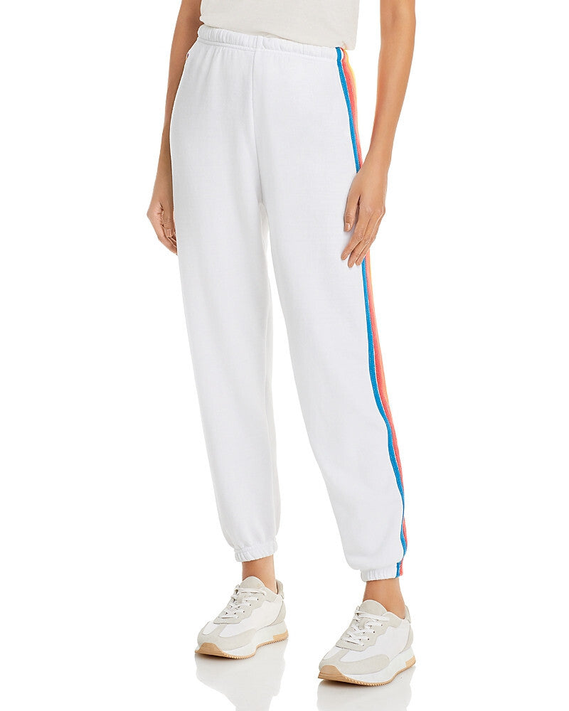 Aviator Nation Rainbow-Stripe Sweatpants MSRP $156