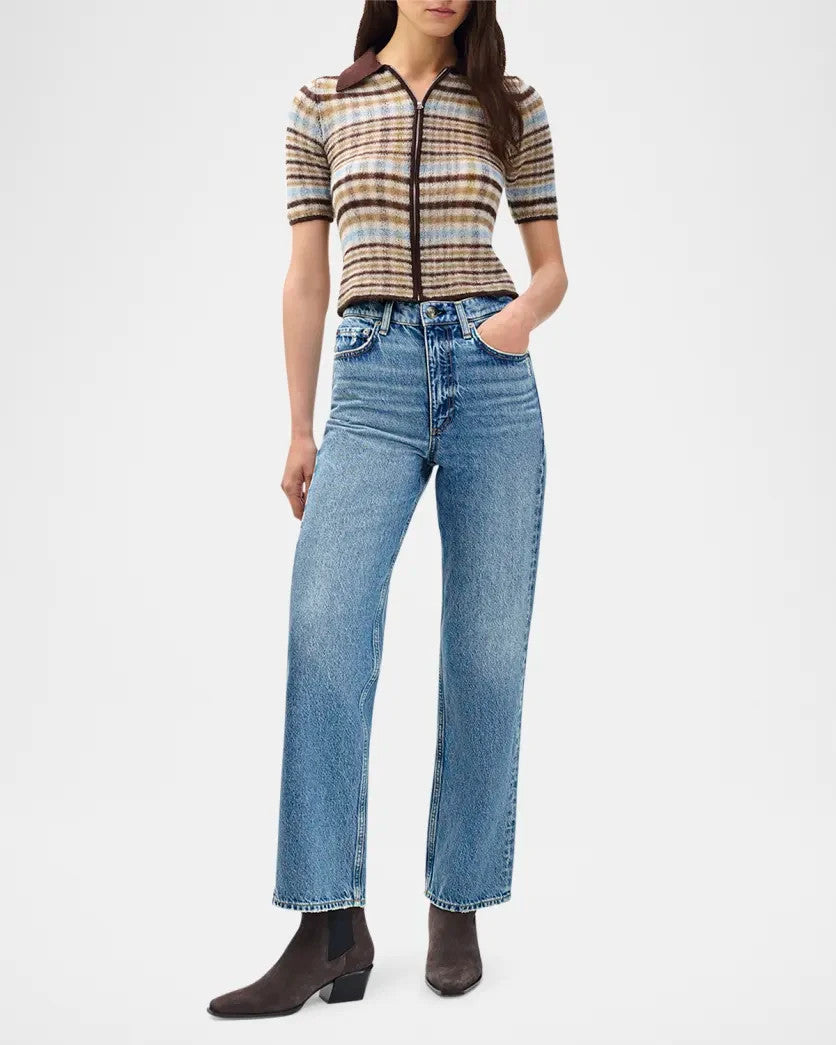 Rag & Bone Shea High-Rise Relaxed Straight Ankle Jeans MSRP $278