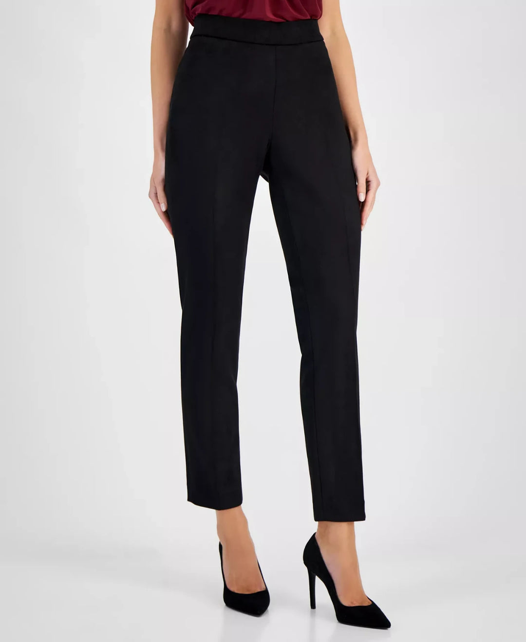 Kasper Women's Pull-On Straight-Leg Pants MSRP $89