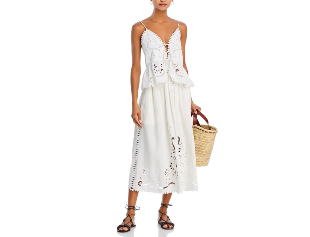 Sea Liat Embroidered Cotton Cami Top MSRP $350