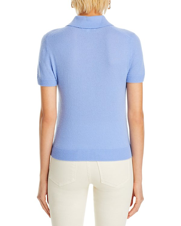Veronica Beard Brandt Cashmere Polo Top MSRP $398