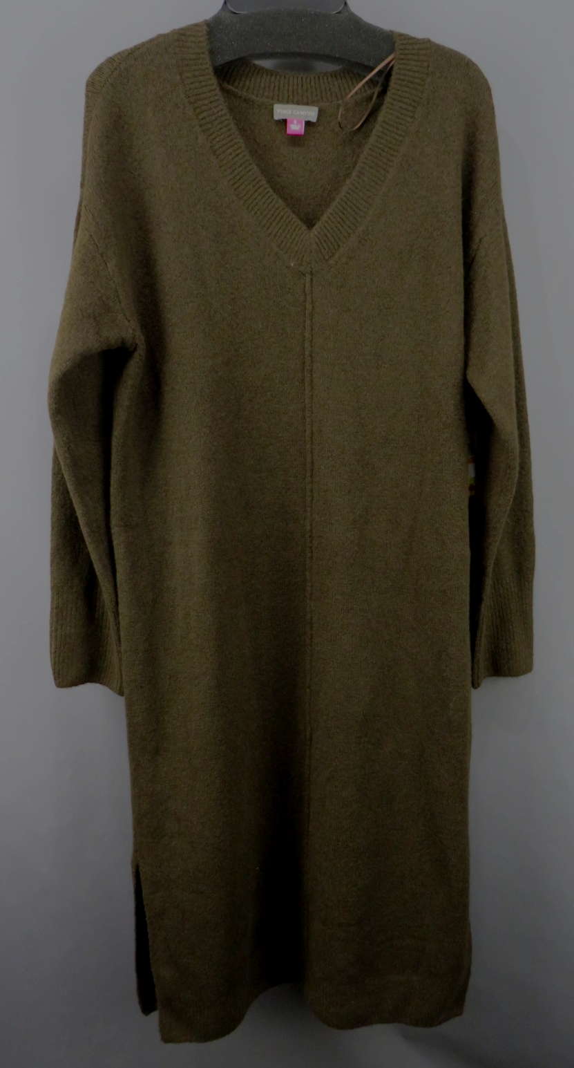 Vince Camuto Exposed Seam Long Sleeve Sweater Dress MSRP $99