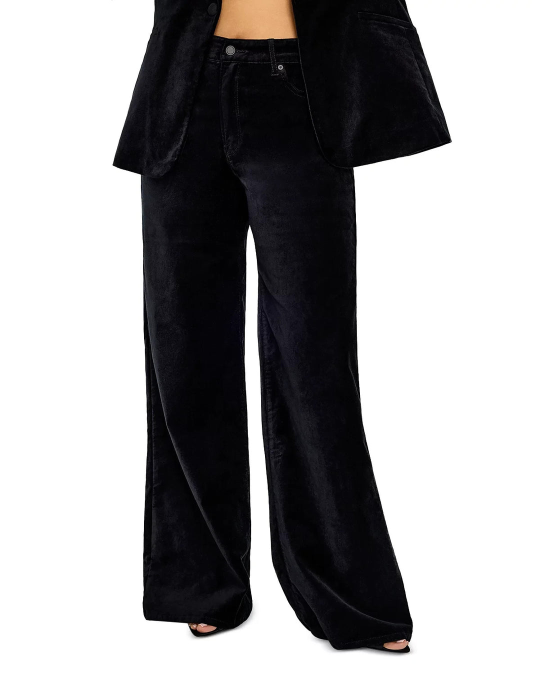 Good American Velvet Good Skate Wide Leg Jeans MSRP $189