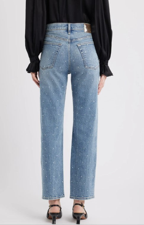 Rag & Bone Harlow Mid-Rise Ankle Jewel Straight Jean MSRP $295