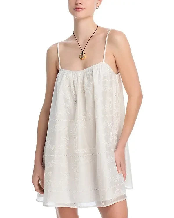 AQUA Embroidered swim cover-up dress MSRP $ 98