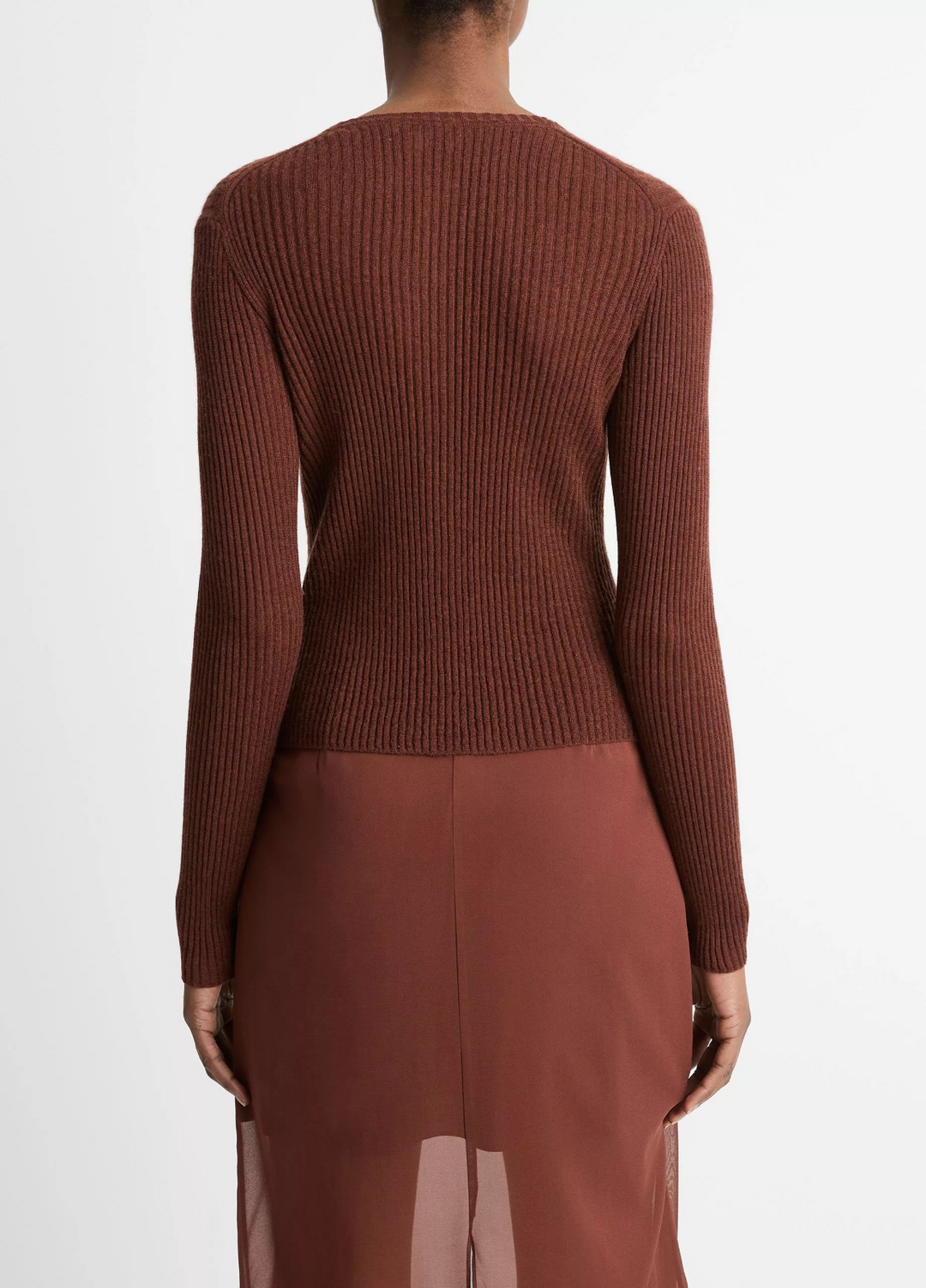 Vince Cashmere & Silk Ribbed Cardigan MSRP $395