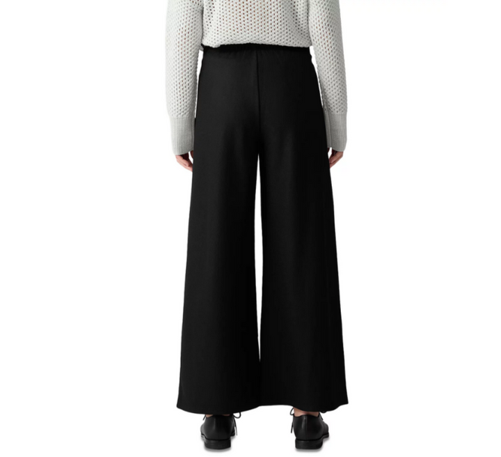 Eileen Fisher Wool Wide Leg Ankle Pants MSRP $248