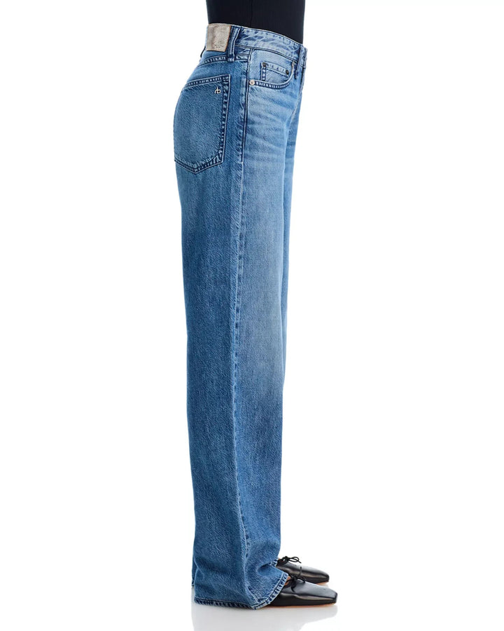 rag & bone Logan Featherweight High Rise Wide Leg Jeans MSRP $278