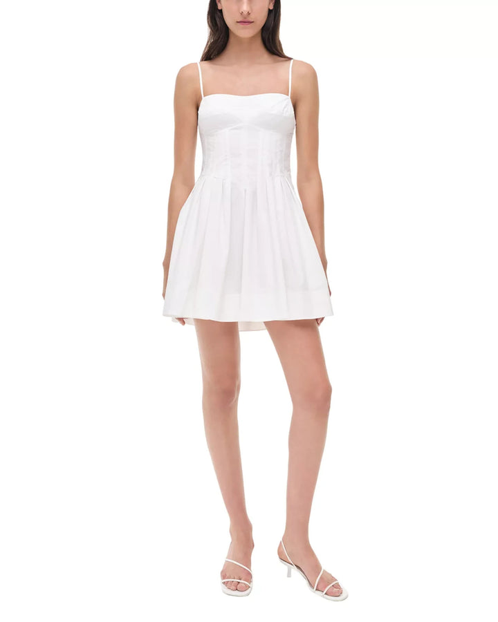 SIMKHAI Kitt Sleeveless Cotton Poplin Mini Dress MSRP $395