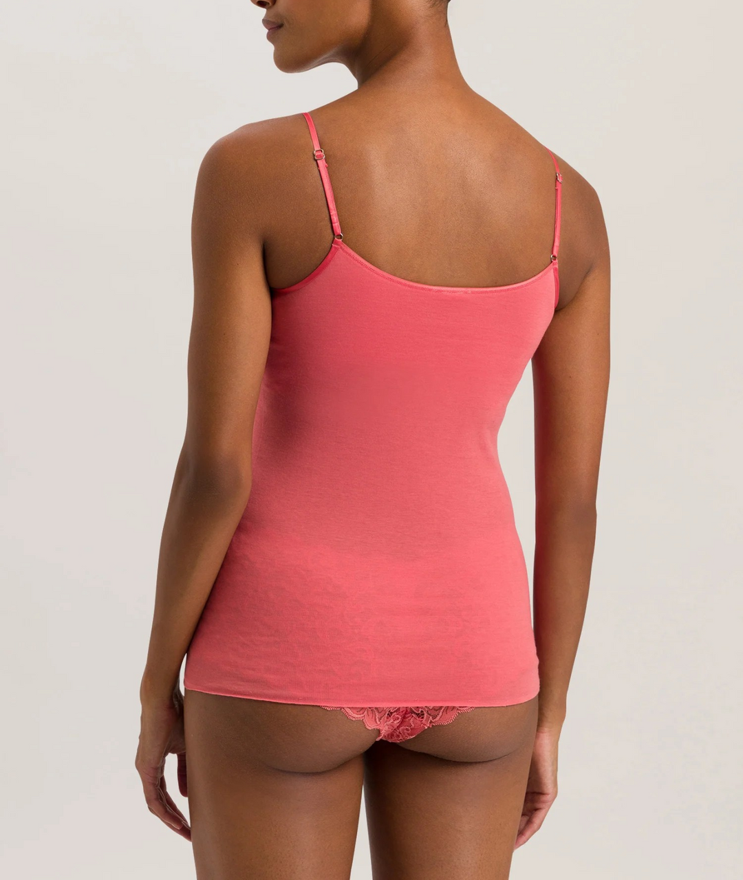 Hanro Women's Cotton Seamless V Neck Camisole MSRP $75