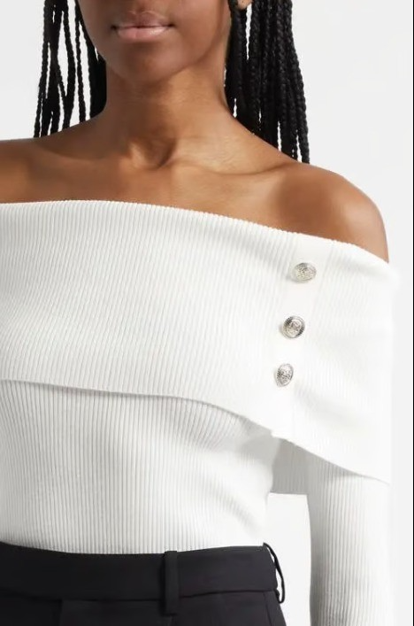 Elie Tahari the Imani Foldover Sweater MSRP $225