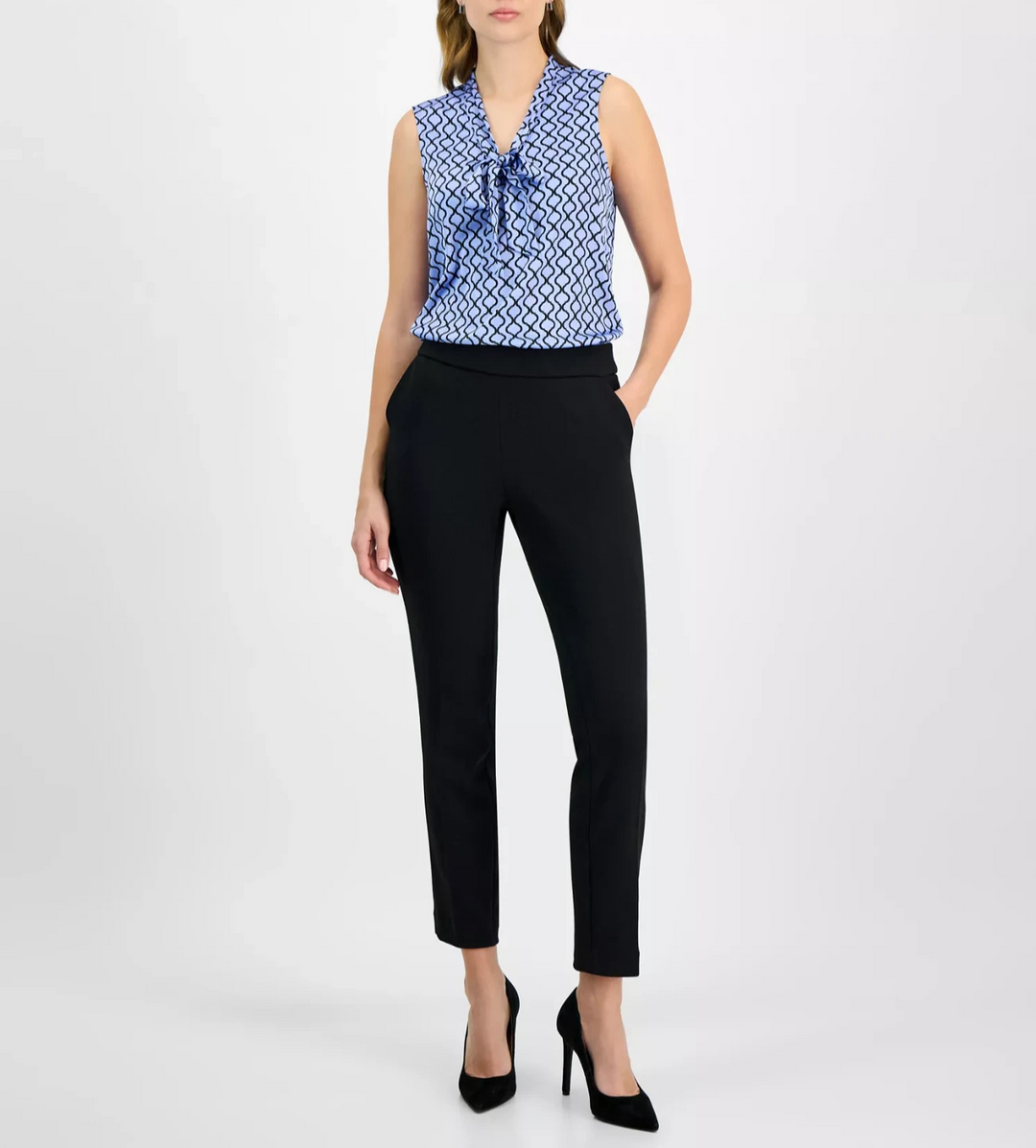Kasper Women's Pull-On Stretch Ankle Trousers MSRP $79