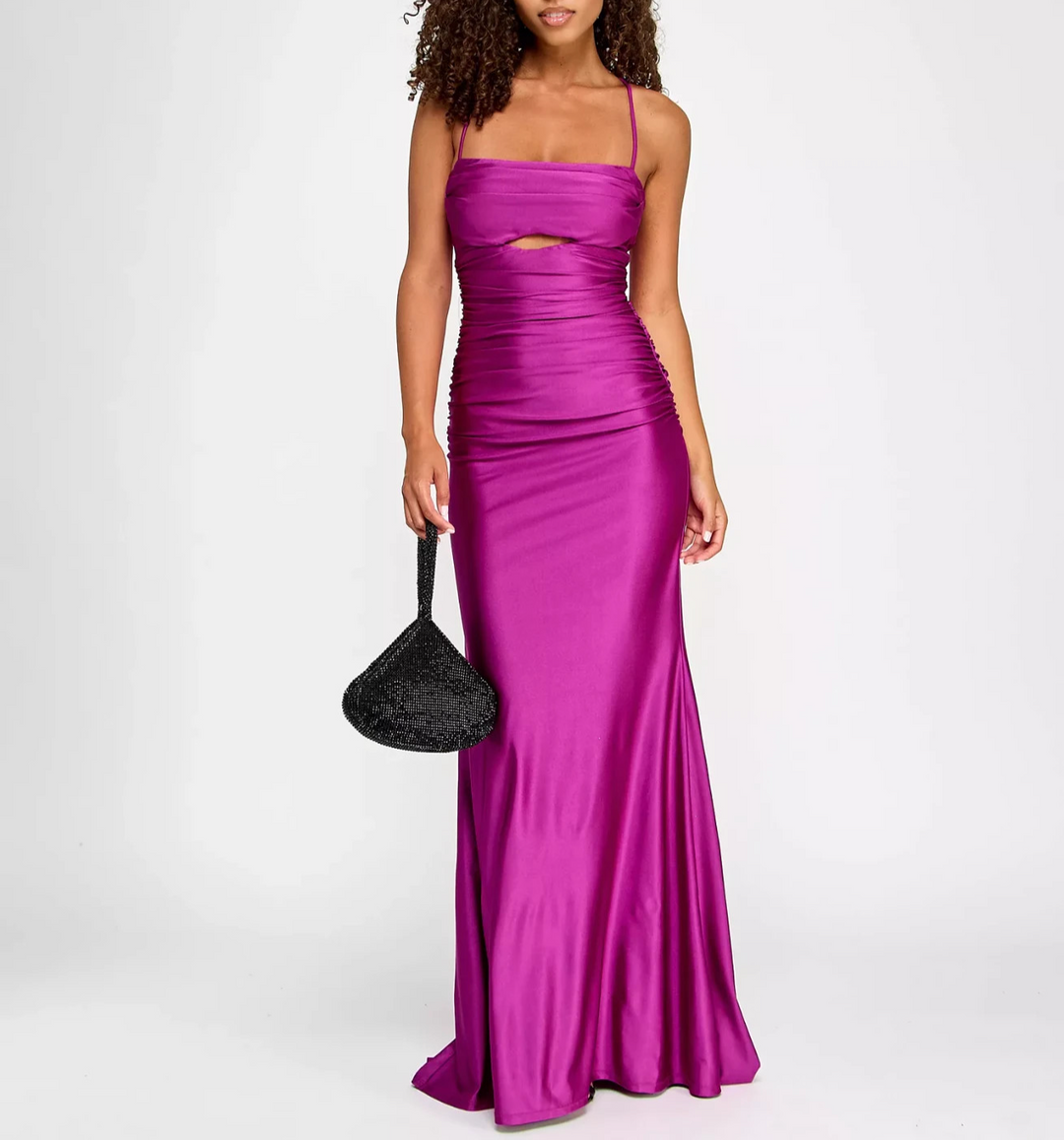 City Studios ' Power-Stretch Cut-Out Draped Gown MSRP $179