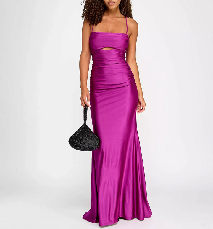 City Studios ' Power-Stretch Cut-Out Draped Gown MSRP $179