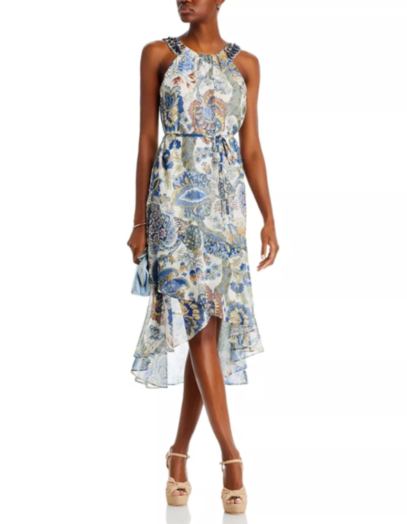 Kobi Halperin Allison Beaded Midi Dress MSRP $598