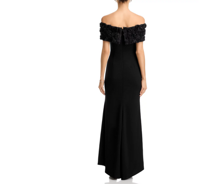 Eliza J Off-the-Shoulder Side Tuck Gown MSRP $208