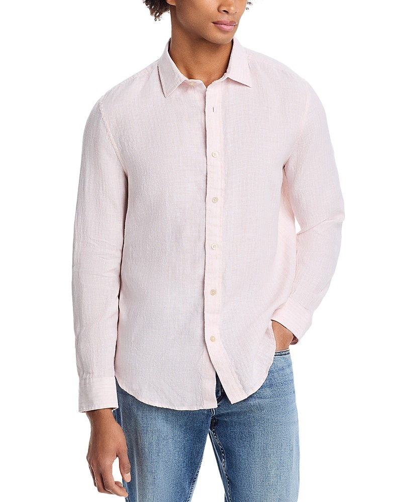 The Men's Store Pencil Stripe Linen Shirt MSRP $128