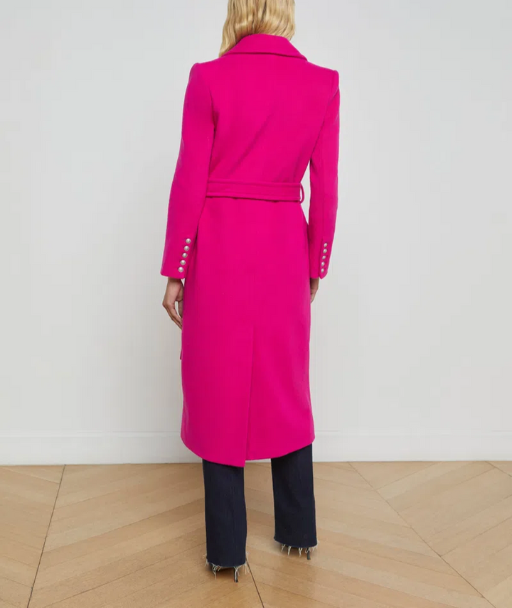 L'AGENCE Olina Coat in Berry Pink MSRP $1295