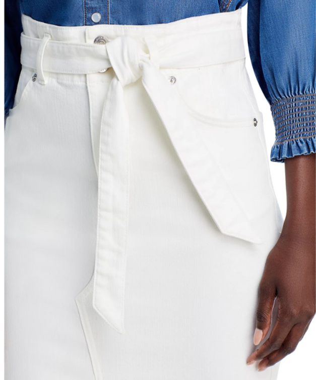 Veronica Beard Nazia Belted Denim Pencil Skirt MSRP $268